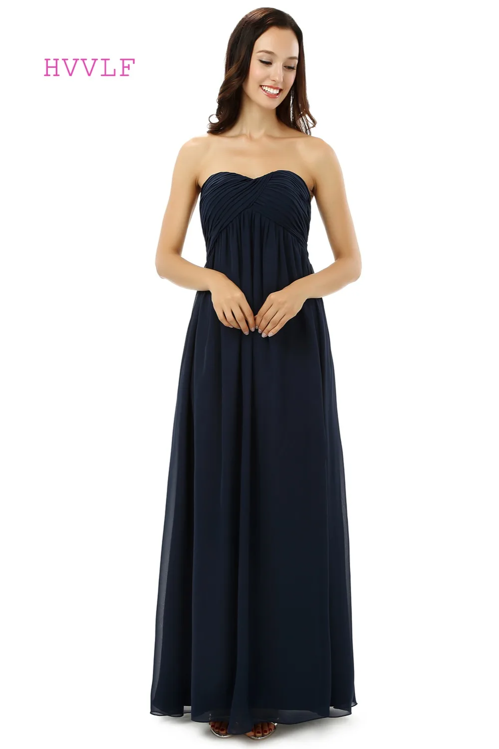 Navy Blue 2019 Cheap Bridesmaid Dresses Under 50 A line