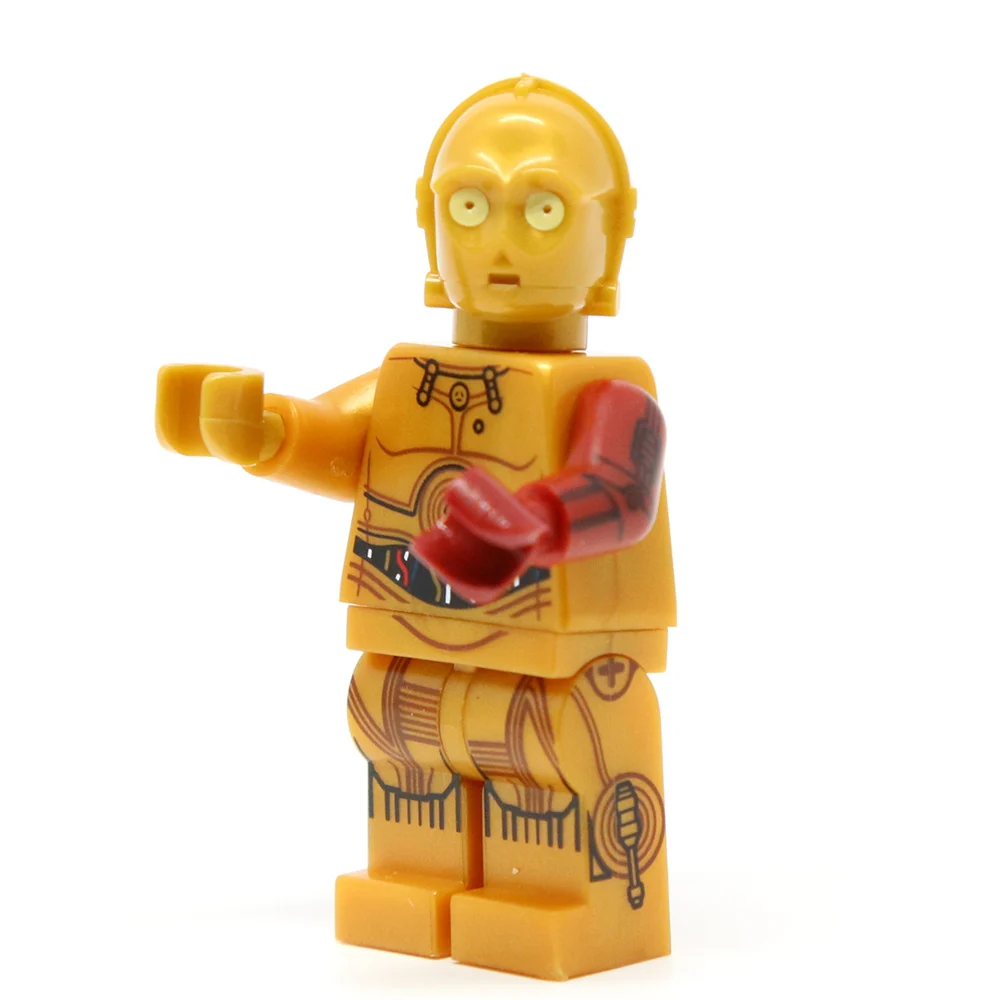 

SingleSale STAR WAR Force Awakens C-3PO Robot with Red Arm 5002948 Assemble minifig Building Blocks Kids Toys XMAS Gifts