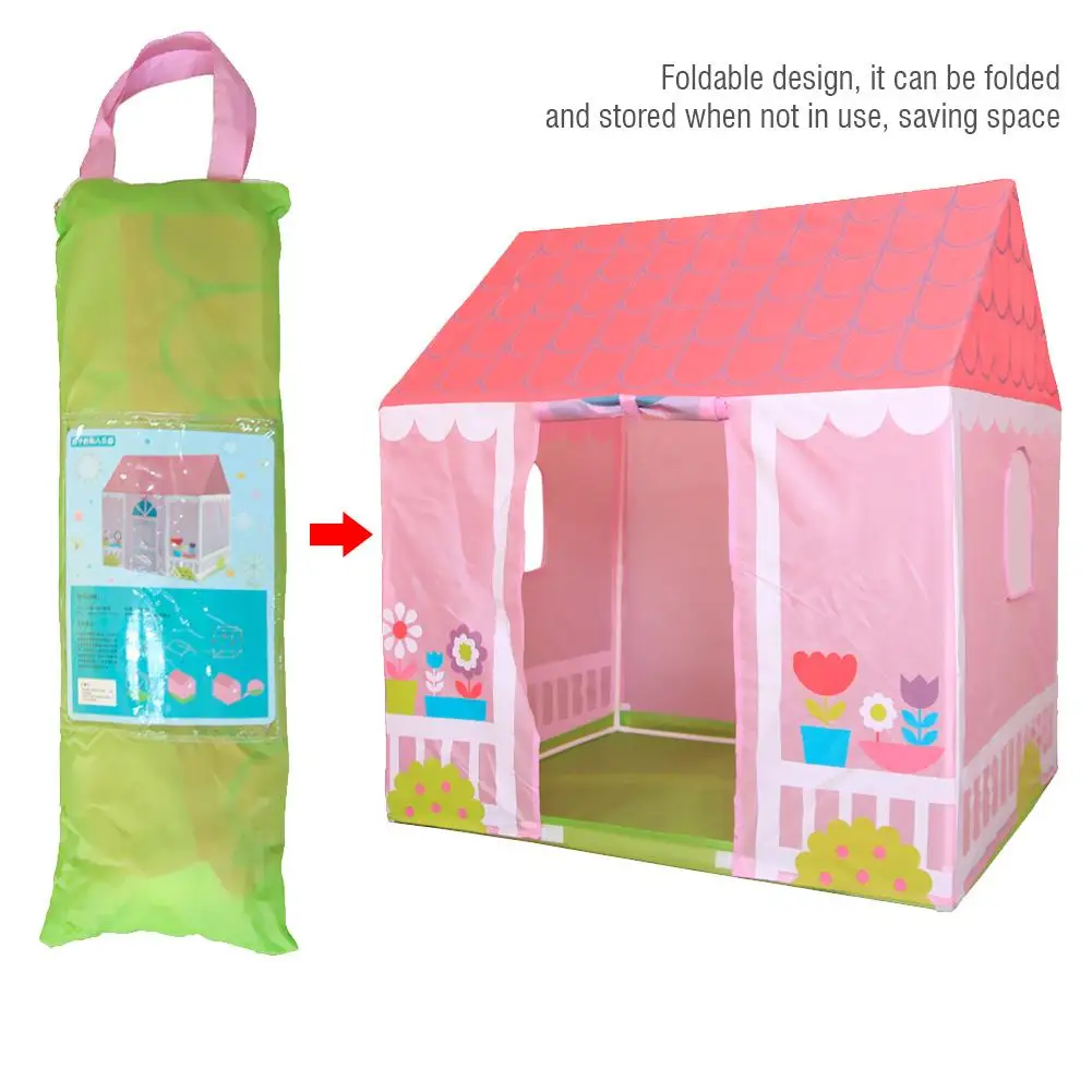 100*75*112 см розовая детская Крытая и палатка для игр на улице садовый домик Портативный игровой домик для мальчиков и девочек веселые игры подарки на день рождения
