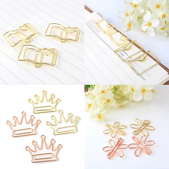 

56pcs Funny Multicolor Metal Paper Clips Set Desk Accessories for Bookmark Office School Supplies Decor Ramdom Style