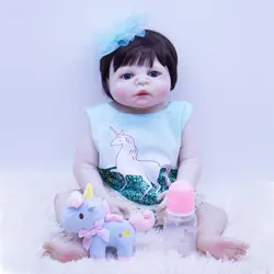 Игрушки для девочек 0-3 м 55 см кукла bebes reborn силиконовая кукла reborn baby куклы игрушки для виниловой ванны живой Короткий волос Принцесса