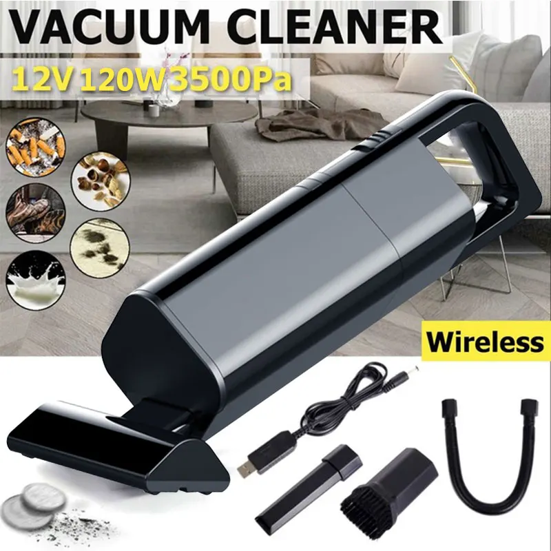 Vehemo Wet/Dry USB Vacuum Cleaner Cleaner Auto Vacuum Cleaner Car Vacuum Cleaner Durable Portable Power Cord Rechargeable