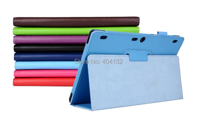 100PCS Good Quality PU Folio Case Stand Protective Skin Cover For Lenovo Tab 2 A10-70 / A10 70 Cases