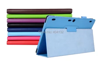 

100PCS Good Quality PU Folio Case Stand Protective Skin Cover For Lenovo Tab 2 A10-70 / A10 70 Cases