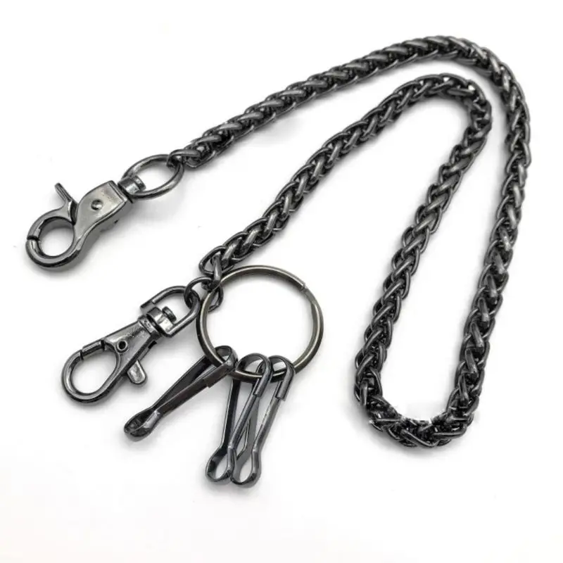 

Black Metal Wallet Belt Chain Punk Hipster Pant Jean Key Chain Hip Hop Jewelry