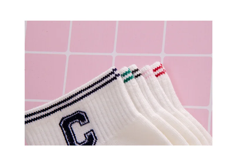 Moda Socmark/Новинка; носки скейтбордиста с буквенными полосками; модные брендовые хлопковые носки в стиле Харадзюку; носки до щиколотки для пар