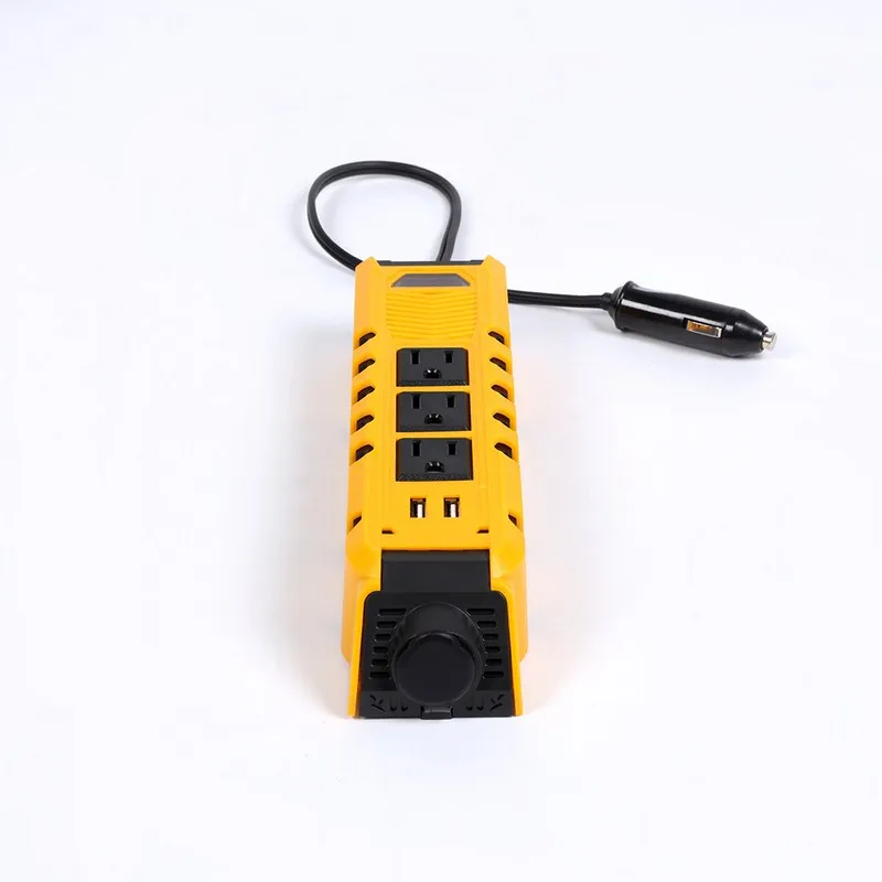 

12V to 110V 300W Car Inverter 3 Ports US Socket 60Hz 2 USB Auto Power Inverter Converter with Car Adapter