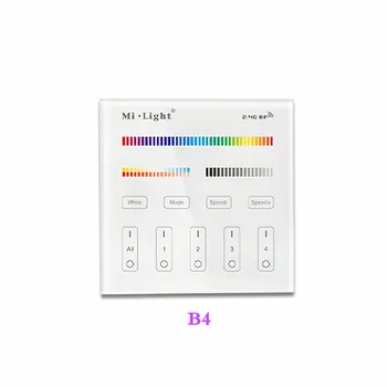 

Mi Light 2.4G wireless 4-Zone RGB+CCT Smart Panel B4 Touch Glass RGBW/RGBWW Remote control for Mi Light RGB/RGBW RGB+CCT Series