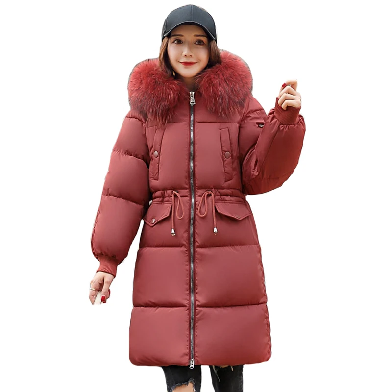 Новое поступление, модные женские зимние куртки с хлопковой подкладкой, теплые утолщенные женские длинные пальто с капюшоном, пальто с подкладкой, парки