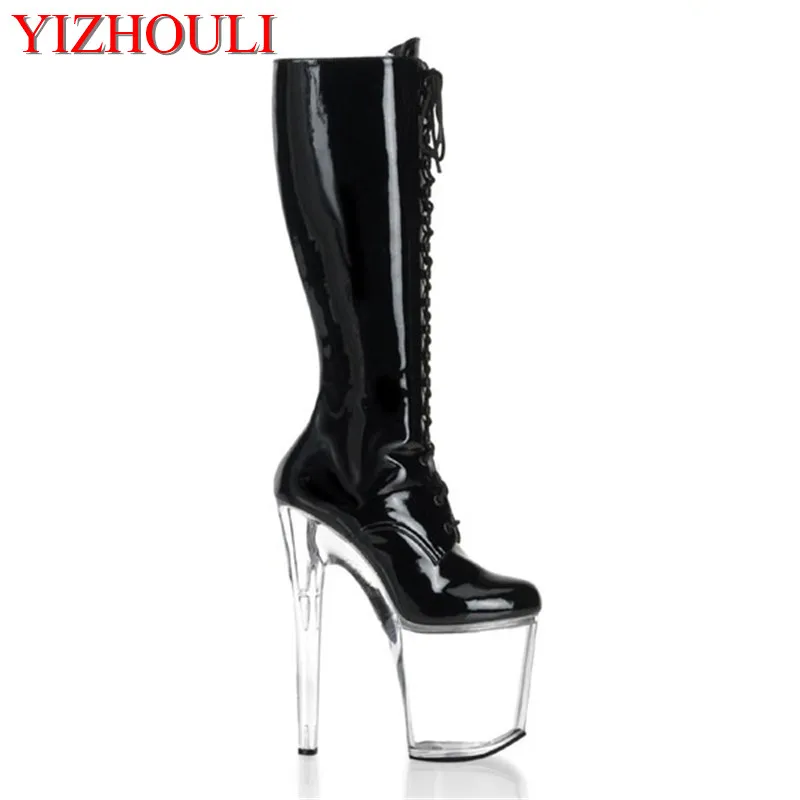

sexy supermodels catwalk shoes Super high heels shoes 20cm props nightclub Paris fashion boots
