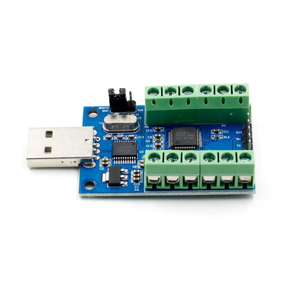 STM32F103C8T6 USB интерфейс 10 каналов 12 бит AD выборки сбора данных STM32 коммуникационная плата интерфейса UART ADC модуль