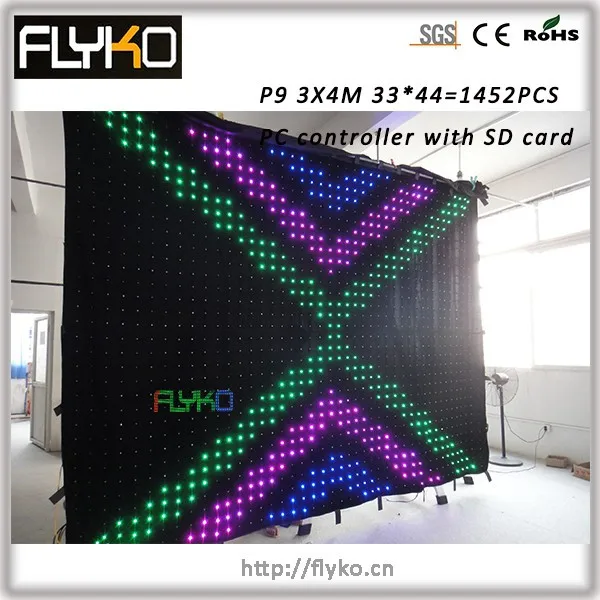 3x4m p9 led video curtain 3