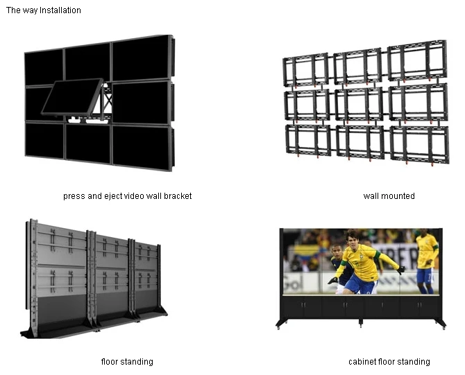 2x2 ЖК видеостена 46 дюймов светодиодный дисплей 2x2 lcd Видео стена 2x2 lcd tv стена для видео конференции