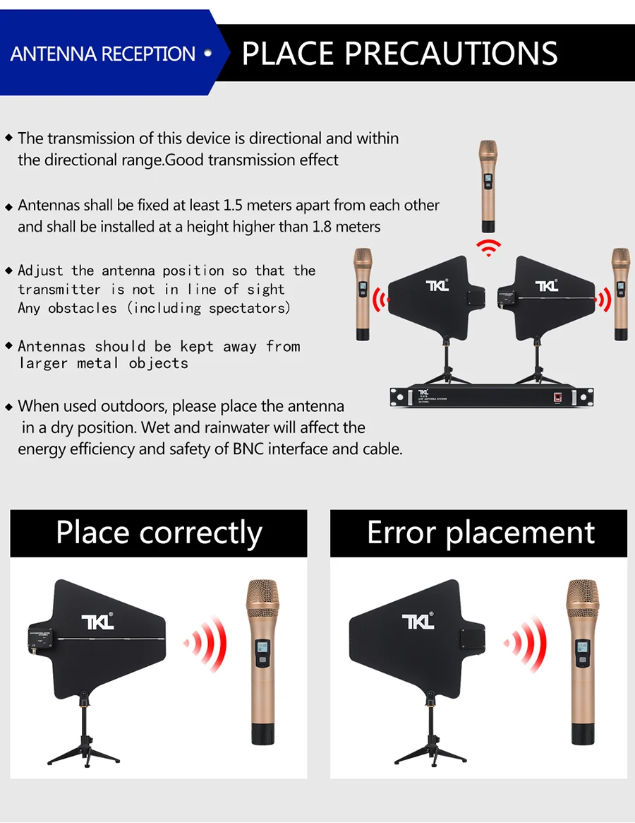 TKL S-670 усилитель антенны сценическая Производительность UHF беспроводной микрофонный сигнал распределительный приемник