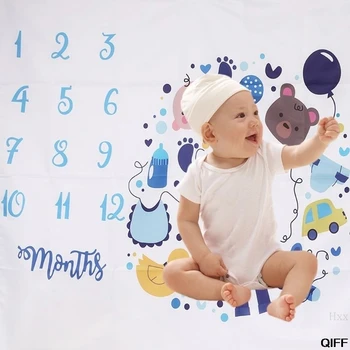 

Baby Photo Background Photography Newborn Floral Blanket Cartoon Month DIY Cute Kids Soft Fashion Cloth Hanging Supplies Hxx