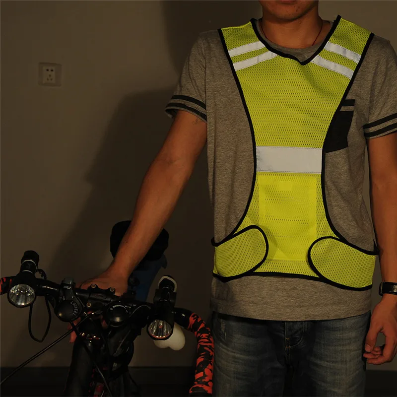 RIDECYLE Bike Vest Reflective Cycling Bike Bicycle Vest Sleeveless Night Running Security Riding Outdoor Protection