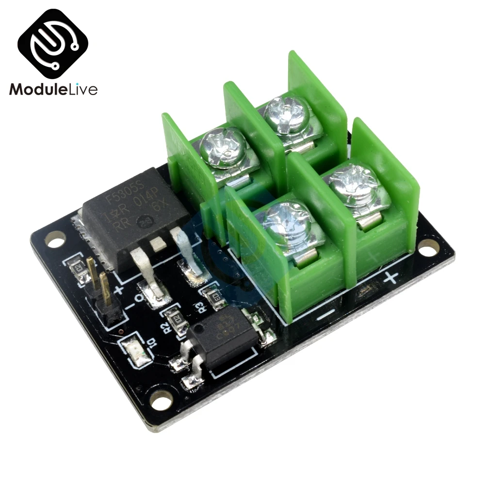 

3V 5V Low Control High Voltage 12V 24V 36V switch Mosfet Module For Arduino Connect IO MCU PWM Control Motor Speed 22A