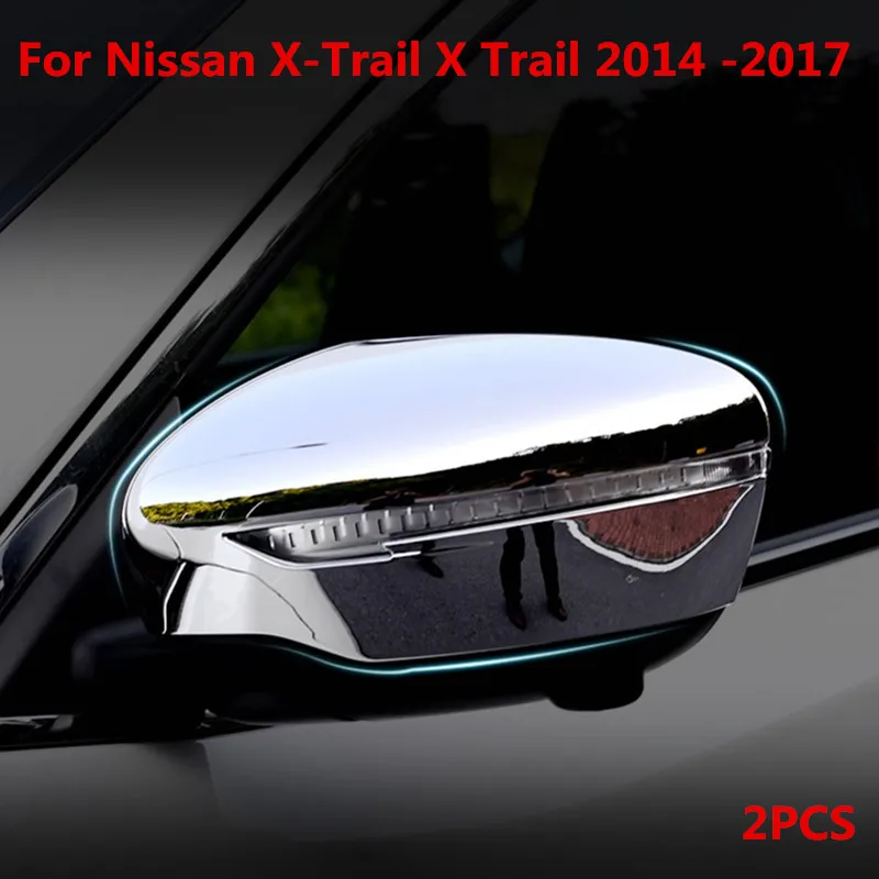 High quality ABS Chrome Rearview Side Mirrors Cover trims 2pcs For