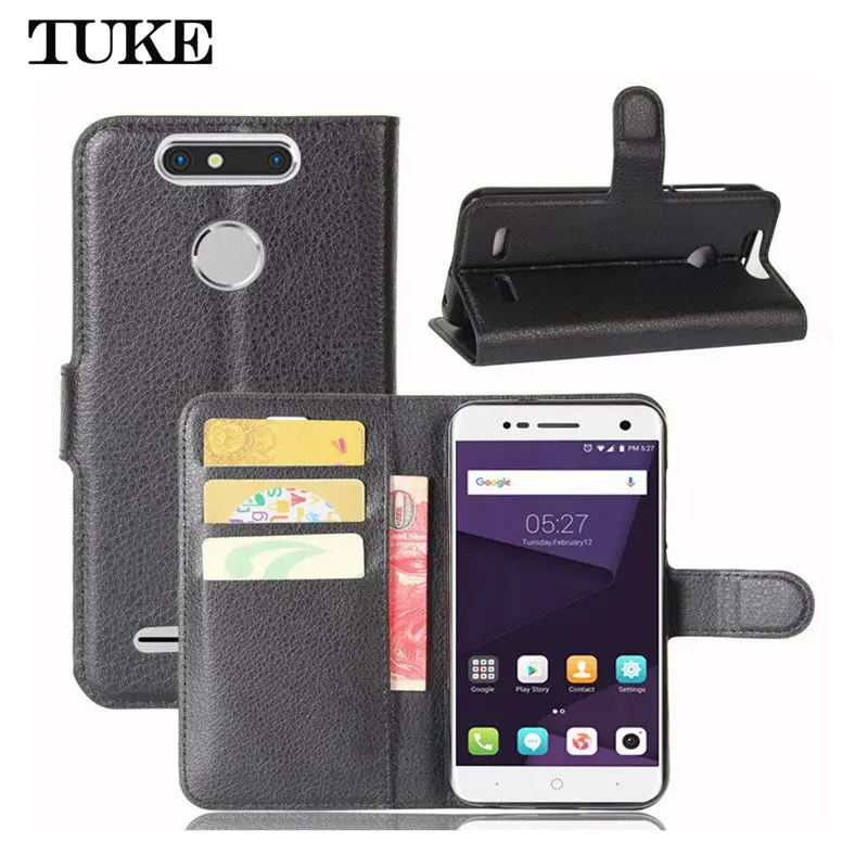 

TUKE For ZTE Blade V8 Mini Case Wallet PU Leather Case 5.0" Stand Card Holder Leather Flip Wallet Case For ZTE Blade V 8 Mini