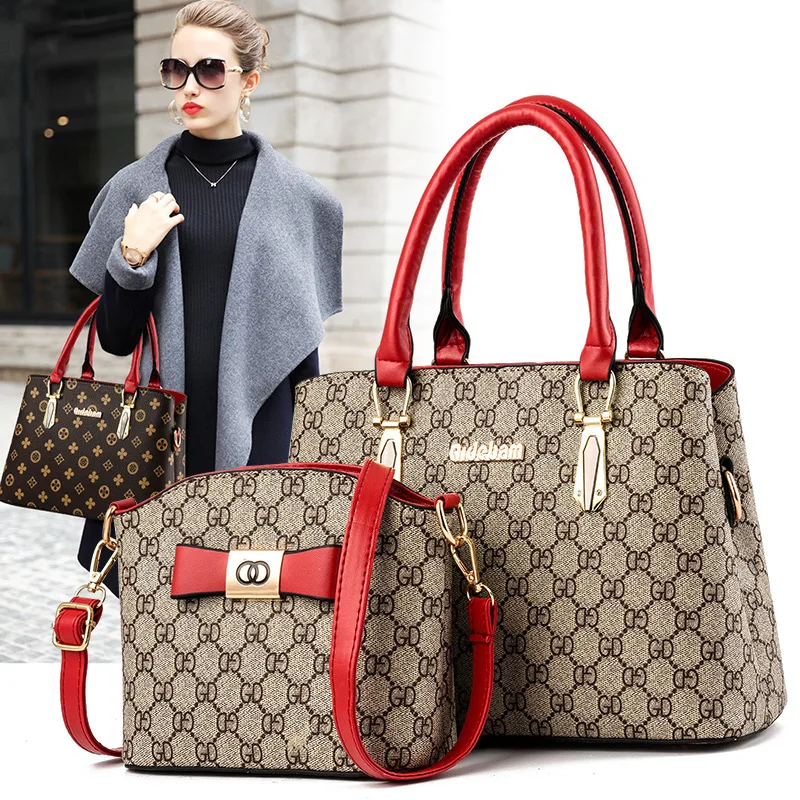 

Women Bag 2018 Autumn and Winter New Fashion Handbags Middle-aged Atmospheric Handbag Ladies Shoulder Messenger Mother Bag