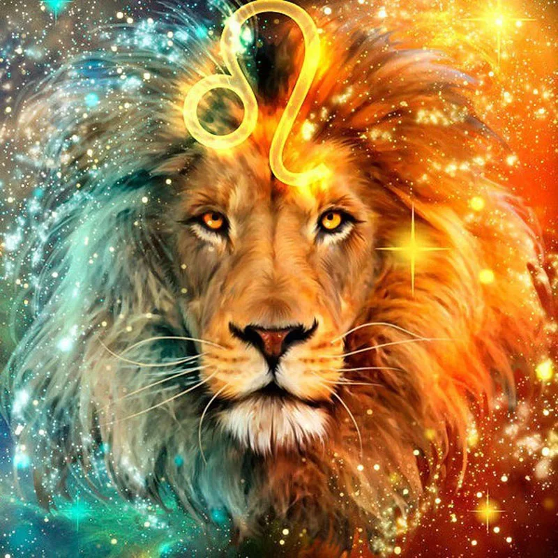 Алмазная мозаика 5D алмазная картина льва king Leo с созвездиями для вышивки