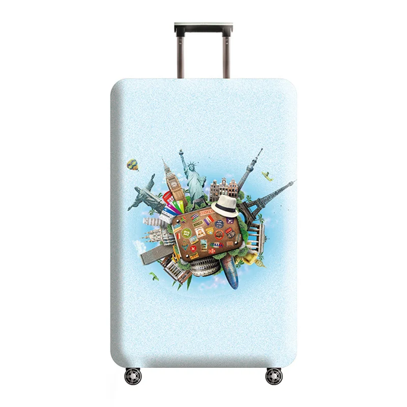 Утолщенный багажный чехол, эластичный багажный Защитный чехол для 18-32 дюймов, чехол Чехол для багажа, аксессуары для путешествий - Цвет: A    Luggage Cover
