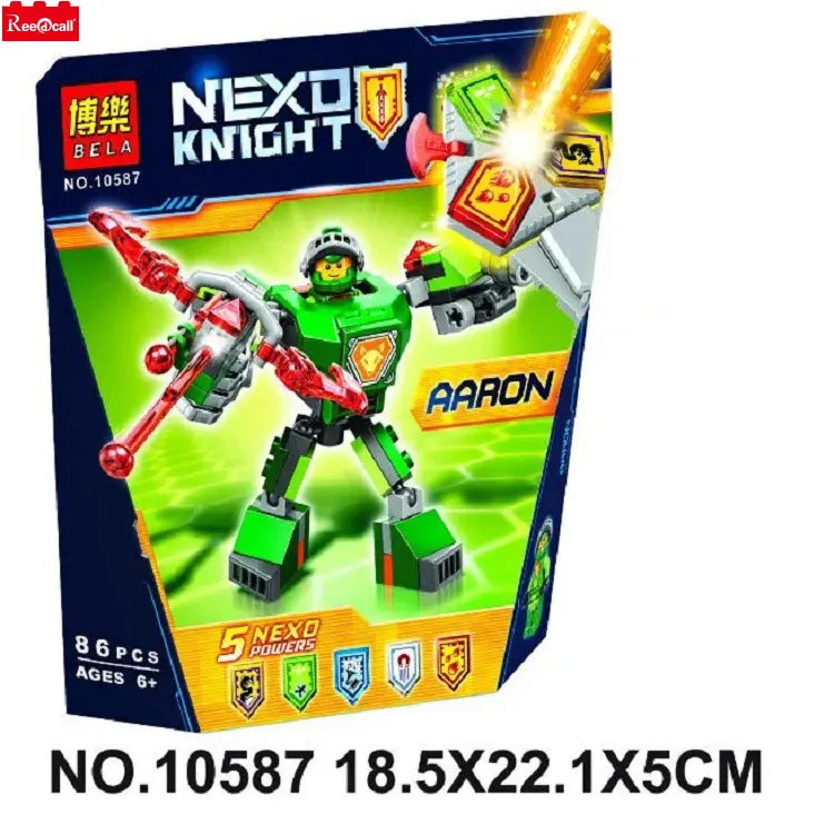 Nexo Knights боевой костюм Macy глины Аарон Лэнс Axl строительство комплект Совместимость