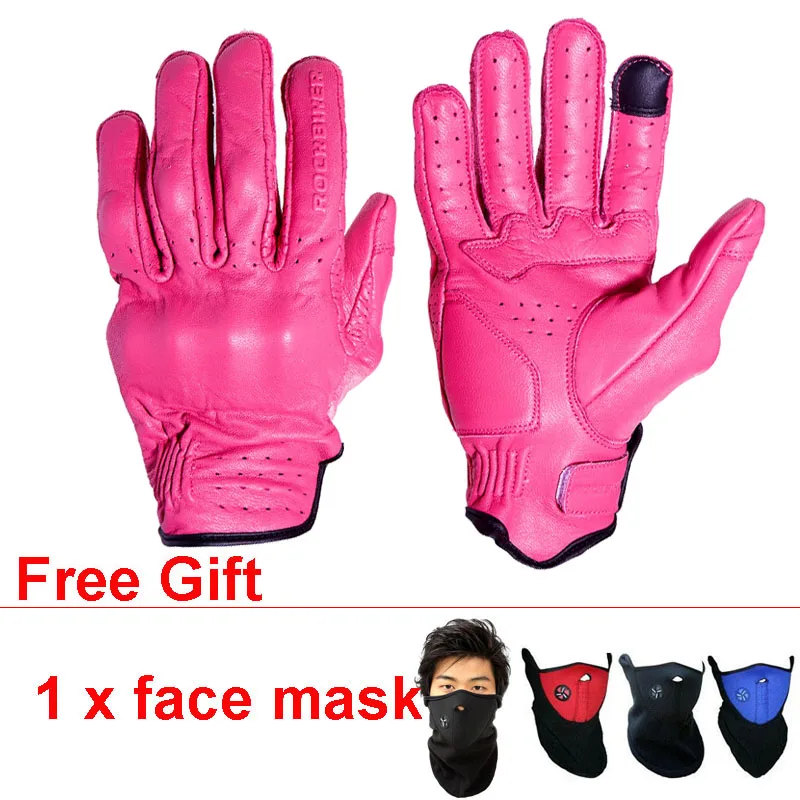 

Retro Leather Motorcycle Gloves Woman Gant Moto Homme Breathable Touch Screen Luva Moto Luvas da Motocicleta Guantes Motocross