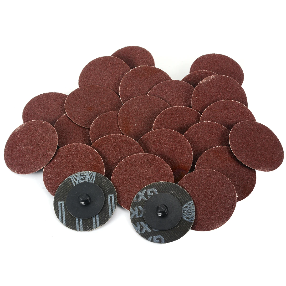 25PCS 180 Grit 2'' Inch Roloc Roll Lock Sanding Disc Sandpaper Abrasive Pads Fot Processing Polishing Cars Metal Woodwork