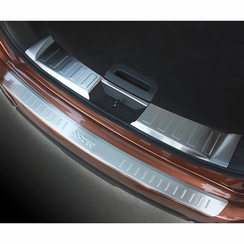Защитные накладки задней наружной и внутренней двери бампера из нержавеющей стали для Nissan Rogue(X-trail