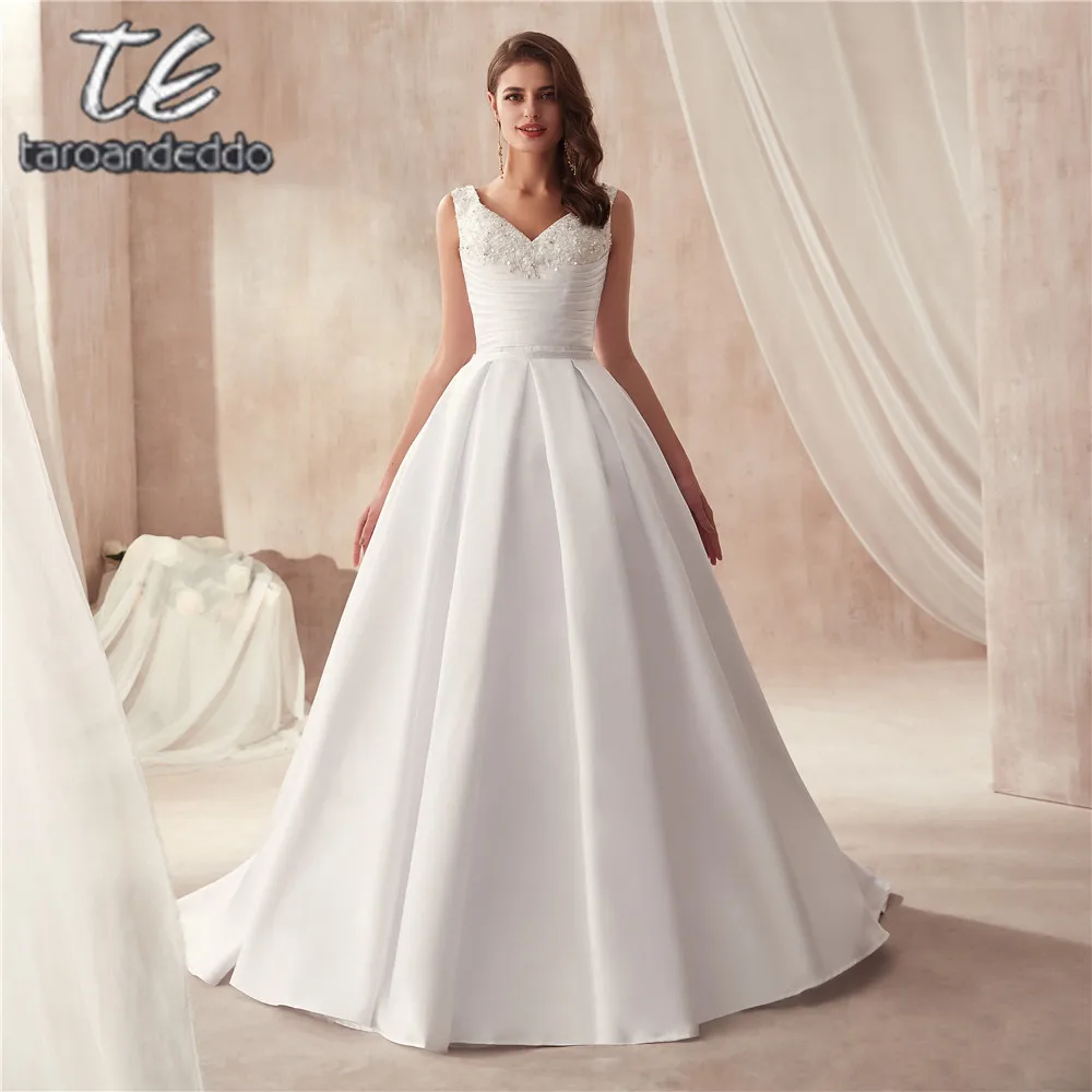matte satin wedding dress