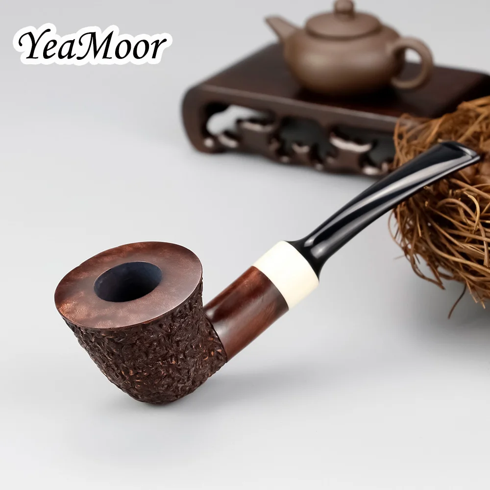 

Big Tobacco Pot Smoking Pipe 9mm Filter Briar Wood Pipe 50 cleaner 20 filter free Carven Tobacco Pipe Random Carved Briar Pipe