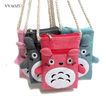 

Cartoon Anime Totoro Cute Wallet Portable Case Purse for Phones Shoulder Bag Candy Color Mini Messenger Bags Bolsa Feminina Gift