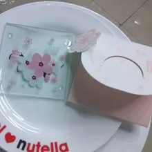 Полезная Свадебная дверь подарок для гостей 100 шт./лот Вишневый цветок стеклянный коврик для посуды