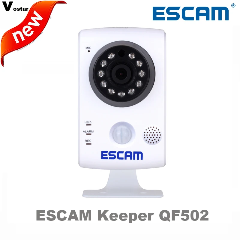 ESCAM 1MP wifi font b camera b font QF502 plug play support two way Audio internal