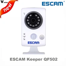 Escam 1mp wifi cámara qf502 plug & play soporte audio de dos vías PIR sensor de infrarrojos cámara baby care trabajar con puerta interna sensores