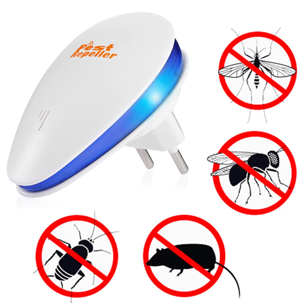 

Enhanced Version Electronic Cat Ultrasonic Anti Mosquito Insect Repeller Rat Mouse Cockroach Pest Reject Repellent EU/US Plug