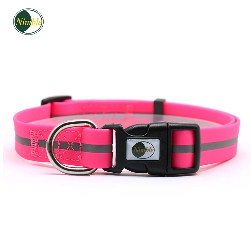 NIMBLE Reflective Dog Collars Adjustable For Large Night Running Free
