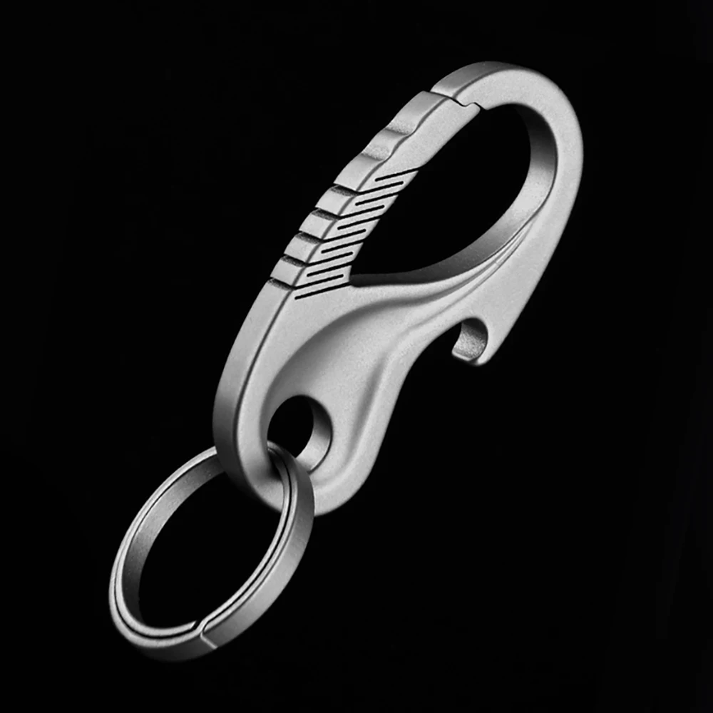 

Real Titanium Luxury Men Car Key Chain Creative Shape Tai Chi Super Titanium Keychain for Key Rings EDC Tool Fathers Day Gifts