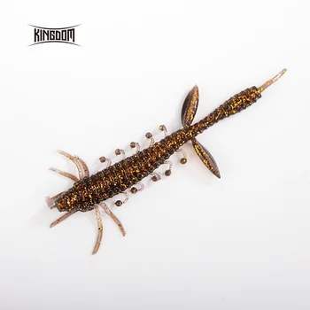 

Kingdom Fishing lures 7.5cm 1.4g 10cm 3.25g 6pcs/bag high quality Artificial Bait silicone soft lure 5 color model 3810