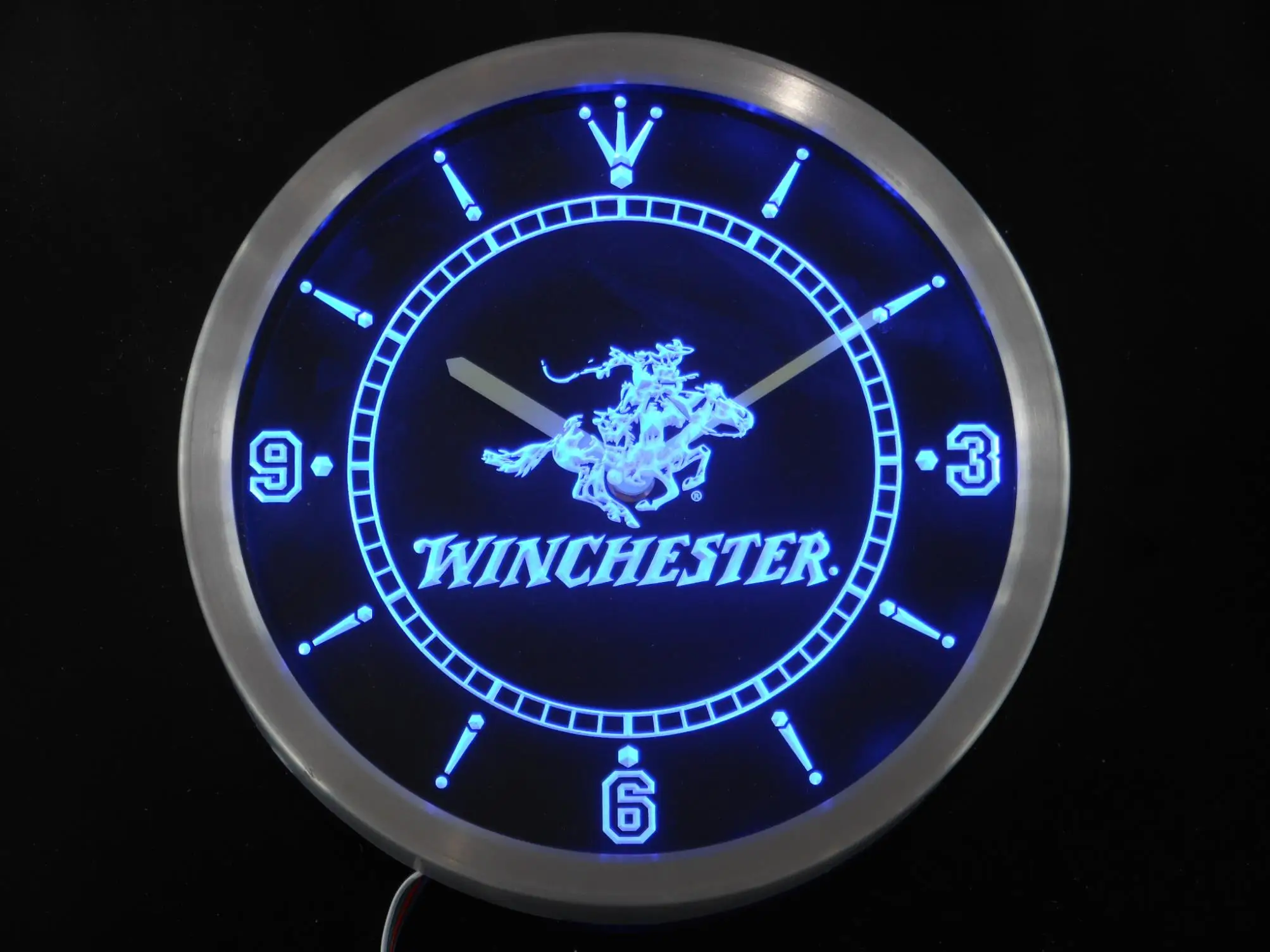  nc0189 Winchester Neon Light Signs LED Wall Clock - 32843796946