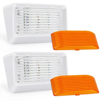 

Kohree 2packs 2.7w 12V Car Ceiling LED Light Trailer RV Camper Car Exterior Porch Lights Lighting IP65 White Base