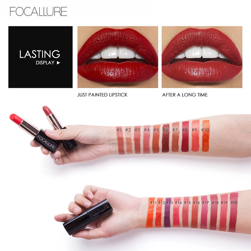 FOCALLURE lipstick 20 Colors Lipstick Makeup Waterproof Long Lasting