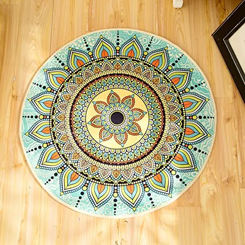 

WINLIFE Bohemia Style Mandala Design Abstract Design Rugs Living Room Carpet