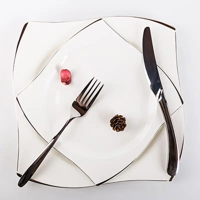 Details about / 16p Black White 3D Geometric Dinnerware Set Round Kitchen Dinner Plate Bowl Dish