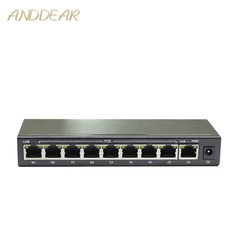 Сетевой коммутатор HYY2 с 8 портами двойной и полудуплексный для ip камеры Ieee802.3af/at 48
