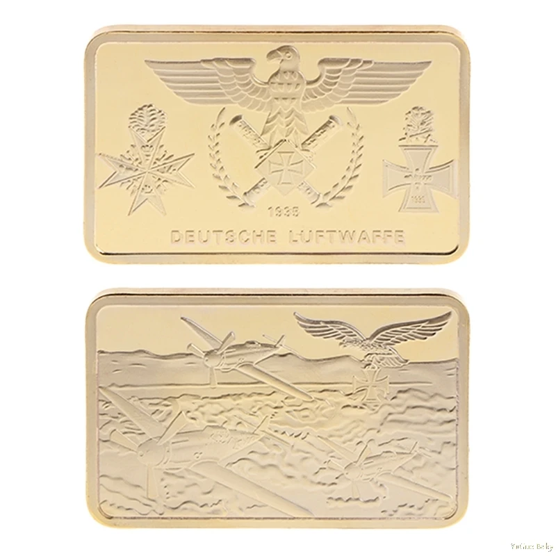 

2018 Meaningful Commemorative Coin Germany Bomber Golden Square Collection Arts Gifts Souvenir Noncurrent Coin
