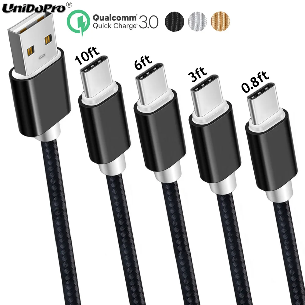 

QC 3.0 Fast USB Type C Charger Data Sync Cable for Sony Xperia 1 XZ3 XZ2 XZ1 XZ Premium R1 L3 L2 L1 XA3 XA2 XA1 Ultra X Compact