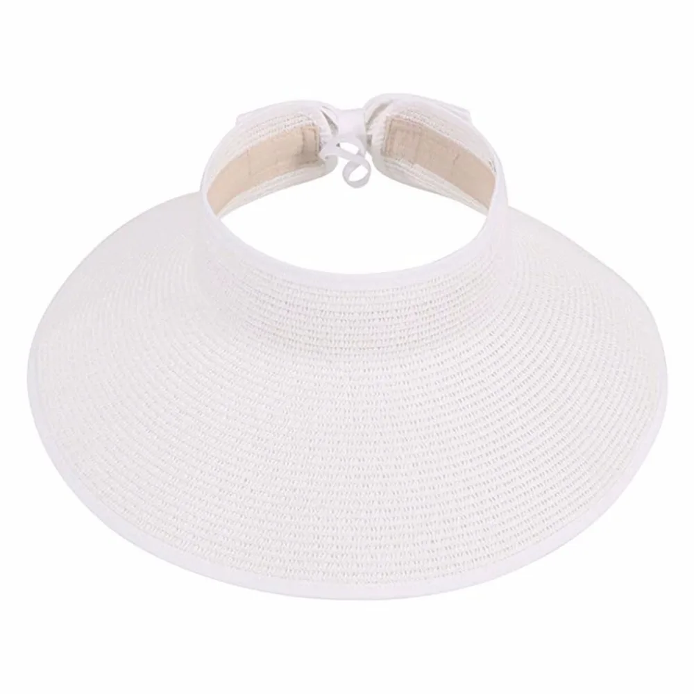 Women Beach Summer Hat Anti-UV Sun Protection Foldable Straw Hats Wide Brim Visor Cap Cover Sombrero Mujer Verano Dropshipping c