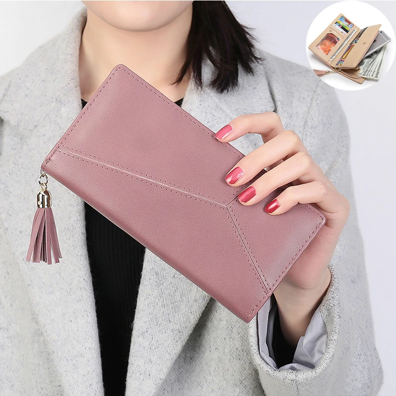 Long Clutch Women Wallet Leather Case Phone Bag For Iphone 6s 7 Plus Xiaomi Mi6 Redmi